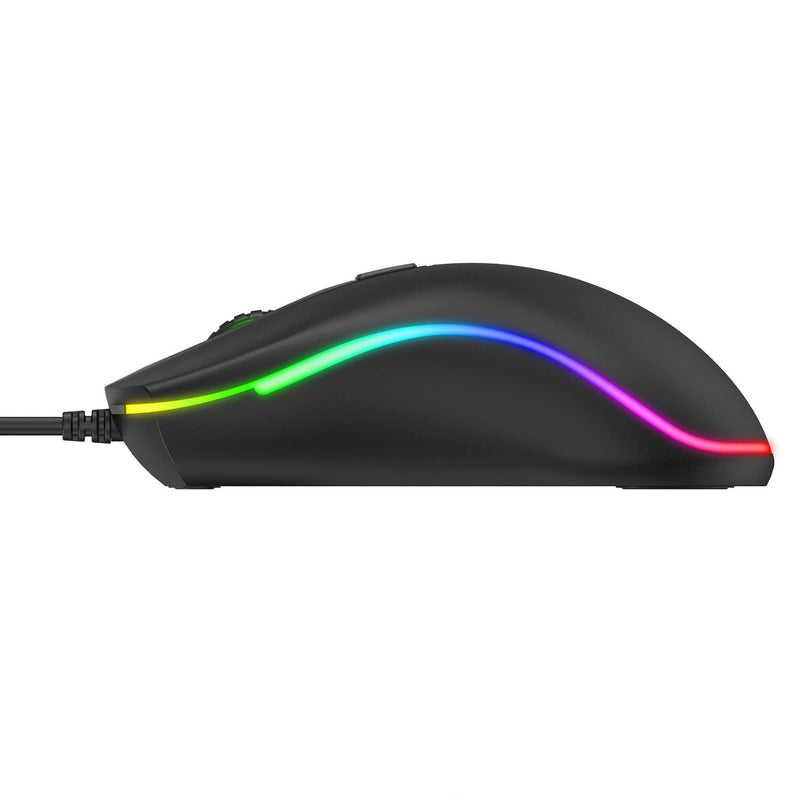 Havit MS72 Wired USB Gaming Mouse – RGB Lighting, 1200 DPI, High Precision Gaming Gear