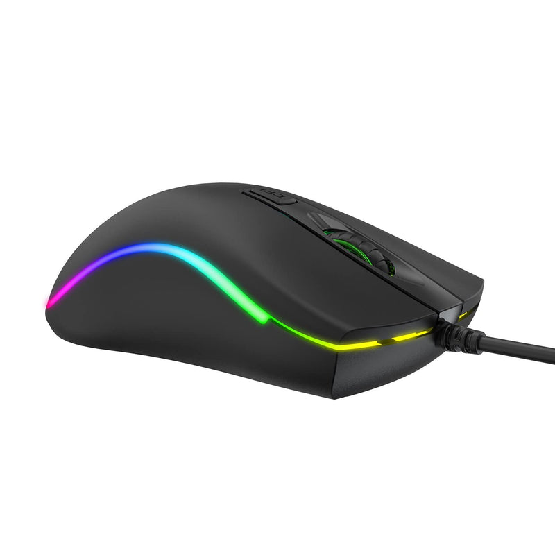 Havit MS72 Wired USB Gaming Mouse – RGB Lighting, 1200 DPI, High Precision Gaming Gear