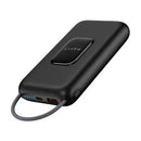 Havit PB32 10000mAh Power Bank with Built‑In Type‑C Cable – High‑Capacity Portable Charger with Dual Output and Fast Charging for Smartphones, Tablets, and USB Devices