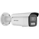 Hikvision DS-2CD2T47G2-LSU/SL 4 MP ColorVu Strobe Light and Audible Warning Fixed Bullet Network Camera – High-quality security camera that delivers clear full-color video with active strobe light and audio warning for enhanced surveillance and protection