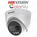 Hikvision DS-2CE72DF3T-PIRXOS (2.8mm) 2MP ColorVu PIR Siren Audio Fixed Turret Camera – High-quality surveillance camera with full-color night vision, motion detection, and built-in audio siren for enhanced security monitoring