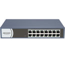 Hikvision DS-3E0116R-O 16-Port Fast Ethernet Switch – Reliable network connectivity for multiple devices with stable and efficient data transmission