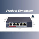Hikvision DS-3E1105P-EI/M- 4 Port Fast Ethernet Smart POE Switch