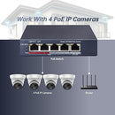 Hikvision DS-3E1105P-EI/M- 4 Port Fast Ethernet Smart POE Switch