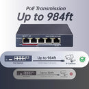 Hikvision DS-3E1105P-EI/M- 4 Port Fast Ethernet Smart POE Switch
