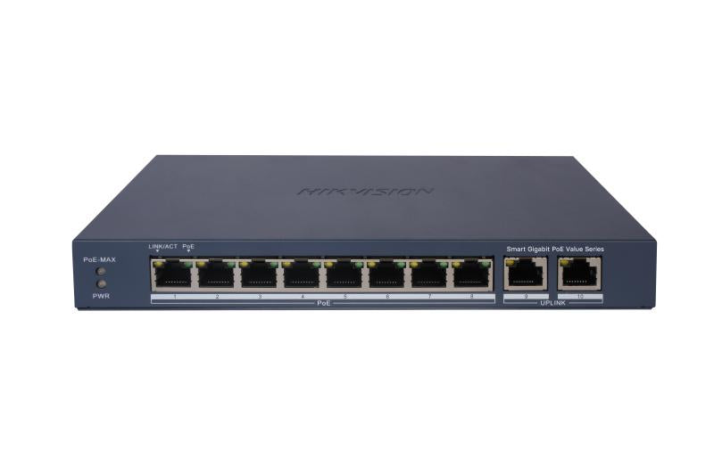Hikvision DS-3E1510P-EI/M- 8 Port Gigabit Smart POE Switch