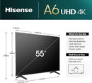 Hisense 55A6NKEN 55-inch 4k UHD Frameless Smart Television