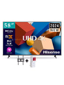 Hisense 58A6K 58″ 4K UHD Smart TV – Ultra HD LED Television with Smart OS, HDR, and Wide Connectivity for Home Entertainment and Streaming