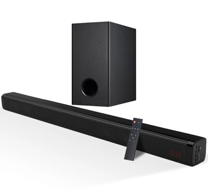 Hi Sonic HT-858H 2.1CH Soundbar Home Theater System – 130W Bluetooth Multimedia Speaker with Subwoofer, USB Port, Dolby Plus