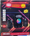 Homestar HS-005 2.1CH Multimedia Subwoofer Speaker System – Bluetooth, USB, FM, Powerful Bass Home Audio