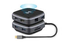 Infobit 9-in-1 USB-C Docking Station with Wireless Charger – Type-C Hub with 4K HDMI, Ethernet, SD Card Reader, USB 3.0 Ports for Laptop & MacBook