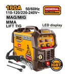 Ingco ING-MGT16058 160A Inverter Welding Machine – MAG/MIG/MMA/TIG Lift Multi-Process Welder
