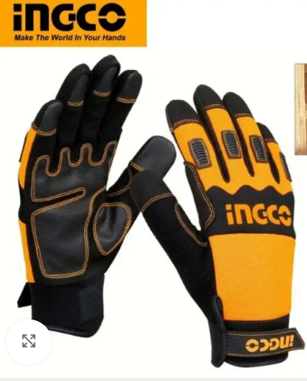 INGCO HGMG01.XL Mechanical Work Gloves – Heavy-Duty, Cut-Resistant, Anti-Slip Grip (XL Size)