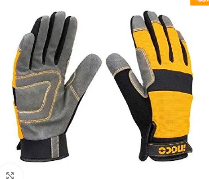 INGCO HGMG01.XL Mechanical Work Gloves – Heavy-Duty, Cut-Resistant, Anti-Slip Grip (XL Size)