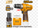 INGCO CDLI12208 12V Li-Ion Cordless Drill – 20Nm Torque, Compact &amp; Lightweight Power Tool