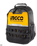 INGCO HBP0101 Hand Tools Backpack – Heavy Duty Tool Bag for Electricians, Mechanics &amp; DIYers