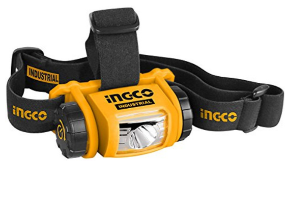 Ingco HHL013AAA2 LED Headlamp – Hands-Free, Adjustable &amp; Bright Light