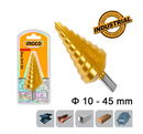 INGCO Step Drill Bit AKSDS10453 – High-Speed Steel Step Bit for Metal, Wood &amp; Plastic - 4–12mm Drill Accessory