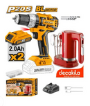INGCO COSLI23023 Lithium-Ion Cordless 2-Pcs Combo Kit – Powerful Portable Power Tools Set