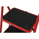 In-House JK-1104AR 4 Step Steel Red Folding Ladder 150kg Capacity – Heavy Duty Industrial Grade A-Type Step Ladder for Home, Office, Maintenance, and Construction Use