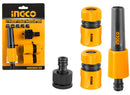 Ingco HHCS05122 5pcs Twist Nozzle Hose Connector Set