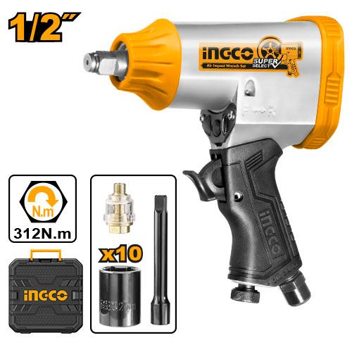 Ingco AIW12312 Air impact wrench set
