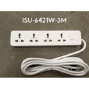 Itel ISU-6421W 4 way universal extension – Provides safe and convenient multiple power connections for home and office devices, helping organize and manage electrical usage efficiently
