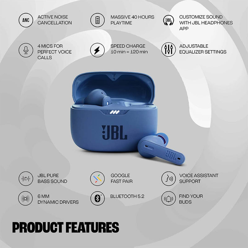 JBL Tune 230NC Wireless On-Ear Headphones