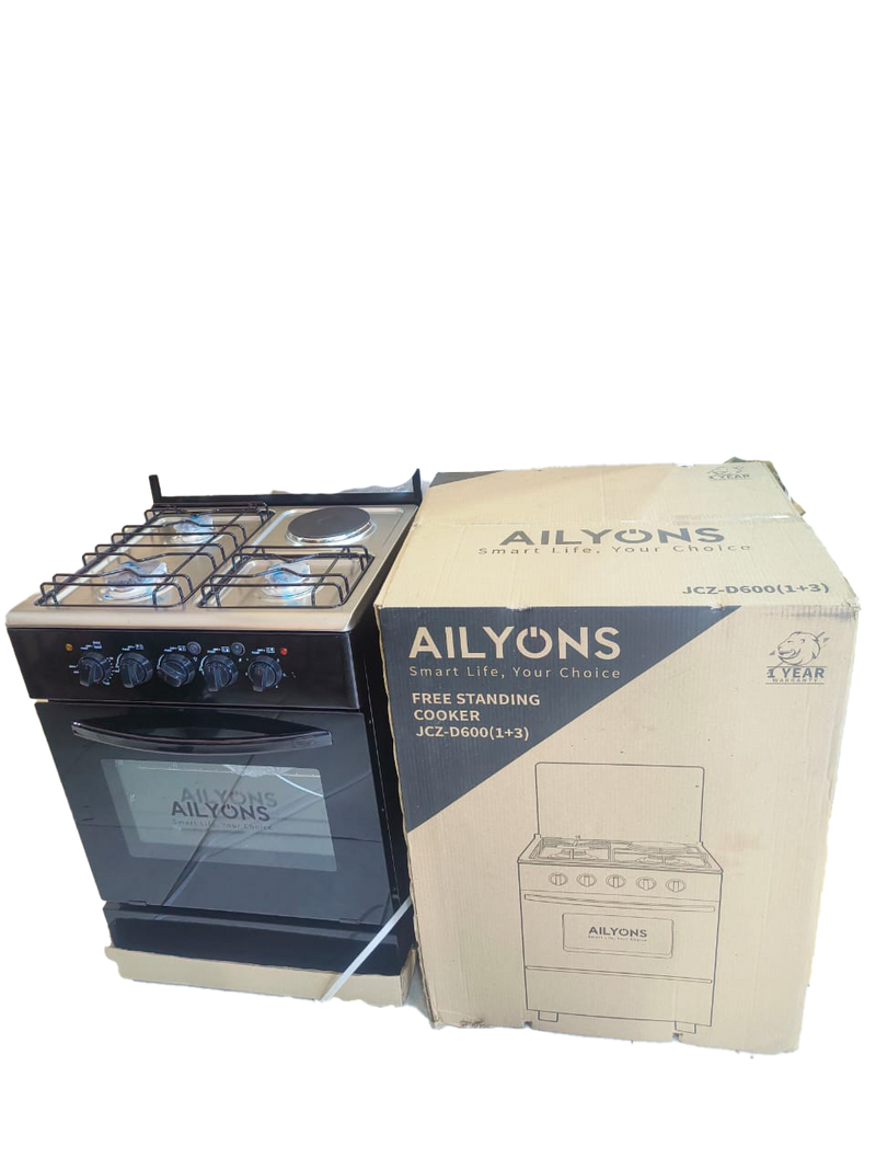 Ailyons JCZ-D600 3 Gas + 1 Electric Free Standing Cooker | Digital ...