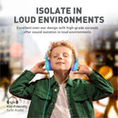 Promate JEWEL HD Stereo KidSafe Wired Headset (Aqua) – Safe High-Definition Audio Headphones for Children, Learning, Gaming, and Multimedia Use
