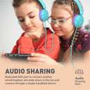 Promate JEWEL HD Stereo KidSafe Wired Headset (Aqua) – Safe High-Definition Audio Headphones for Children, Learning, Gaming, and Multimedia Use