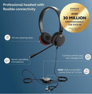 Jabra Evolve 30 II Stereo MS USB C/A Adapter headset 5399-823-369 – Professional communication headset designed to deliver clear audio and reliable connectivity for calls and daily office use