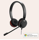 Jabra Evolve 30 II Stereo MS USB C/A Adapter headset 5399-823-369 – Professional communication headset designed to deliver clear audio and reliable connectivity for calls and daily office use