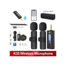 K35 Dual Wireless Microphone 3.5MM For Recording Vlog
