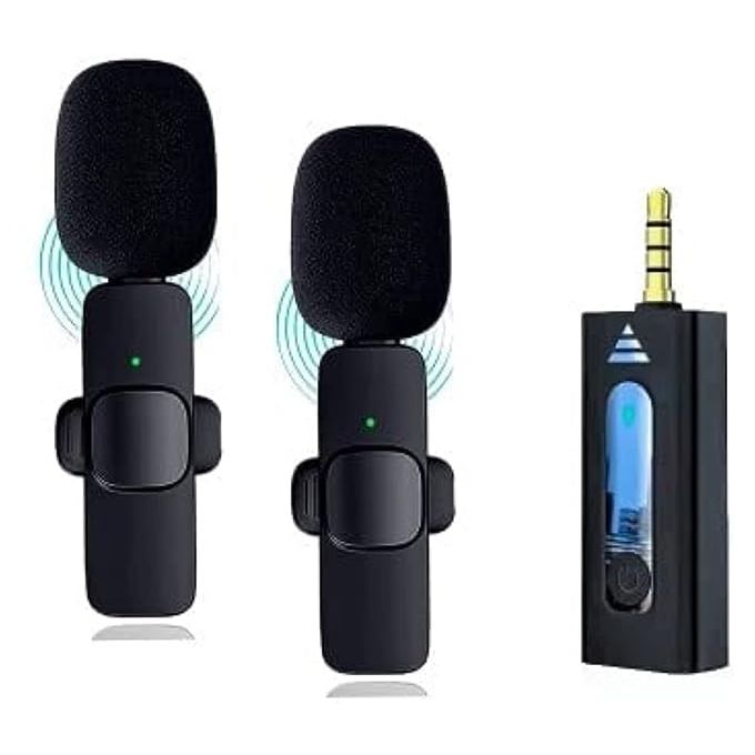 K35 Dual Wireless Microphone 3.5MM For Recording Vlog