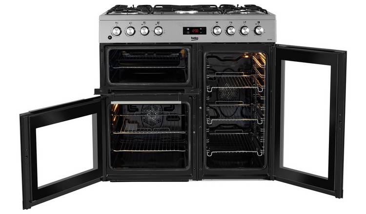 Beko KDVF90X 5-burners 90cm Freestanding Fan Heating No Grill Gas Cooker