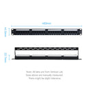 Vention KGCB0 24-Port Cat6 Unshielded Keystone Patch Panel