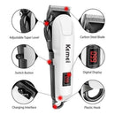 Kemei KM-809A Cordless Electric Shaver with LED Display – Rechargeable Men’s Beard & Hair Shaving Machine