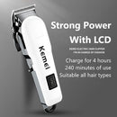 Kemei KM-809A Cordless Electric Shaver with LED Display – Rechargeable Men’s Beard & Hair Shaving Machine