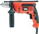 Black+Decker KR604CRESK 600W 13mm Percussion Drill – Powerful Hammer Drill for Concrete, Metal & Wood for DIY & Professional Use