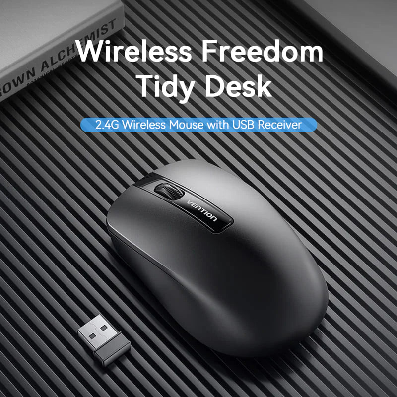Vention KTBB0 3-Button Wireless Computer Mouse with USB Receiver