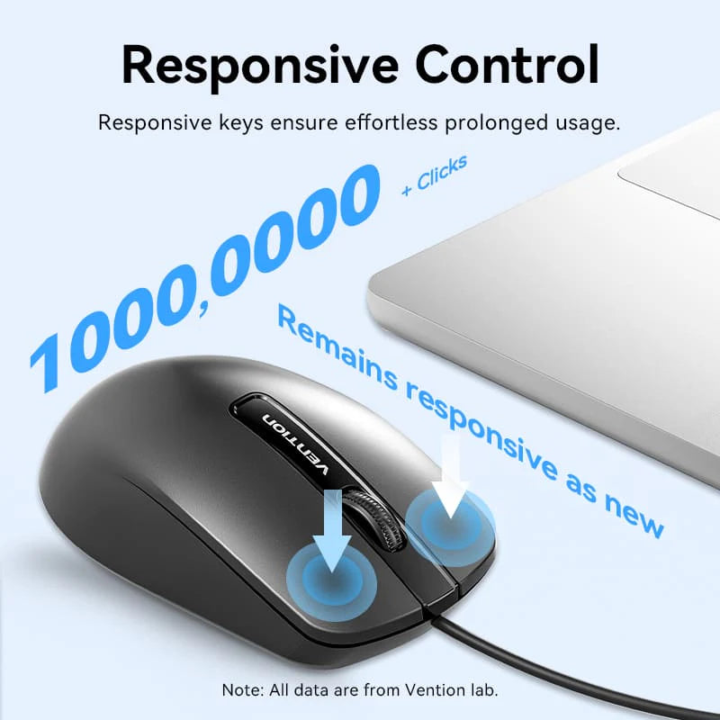 Vention KTCB0-EN USB Wired Full-Sized Slim Keyboard and Mouse Combo