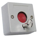 Key operated door exit panic button with key inserted in Nairobi Kenya