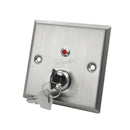 NO NC COM wiring contact terminals on back of key exit switch with dual LEDs