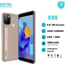 Kgtel X55  5.5"Inches Screen IPS Display 16GB ROM +1GB RAM Smartphone