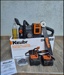 Kzubr KBLECS-42V-16 42V 16 Inch Brushless Lithium Cordless Chain Saw – Heavy Duty Industrial Electric Chainsaw for Wood Cutting, Tree Trimming, Logging, and Construction Applications
