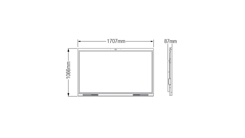 Dahua LCH75-MC410-B Smart Interactive Whiteboard 75 Inches - 4K Display, Android and Windows Support, Multiple Devices Wireless Sharing, Network Support Touchscreen Monitor
