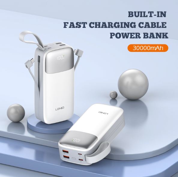 LDNIO PQ30 30000mAh USB-C Fast Charging Power Bank – High-Capacity Portable Charger
