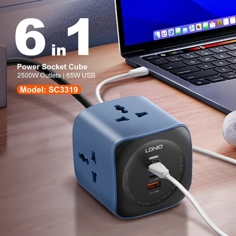 LDNIO SC3319 10A 2500W Cube Power Socket