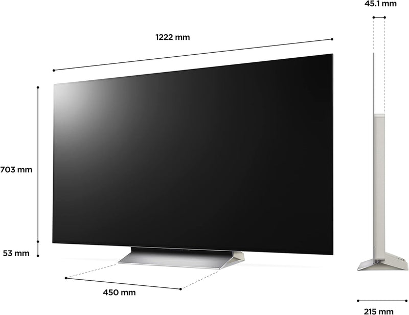 LG OLED55C24LA OLED evo C2 55 inch 4K Smart ThinQ AI TV